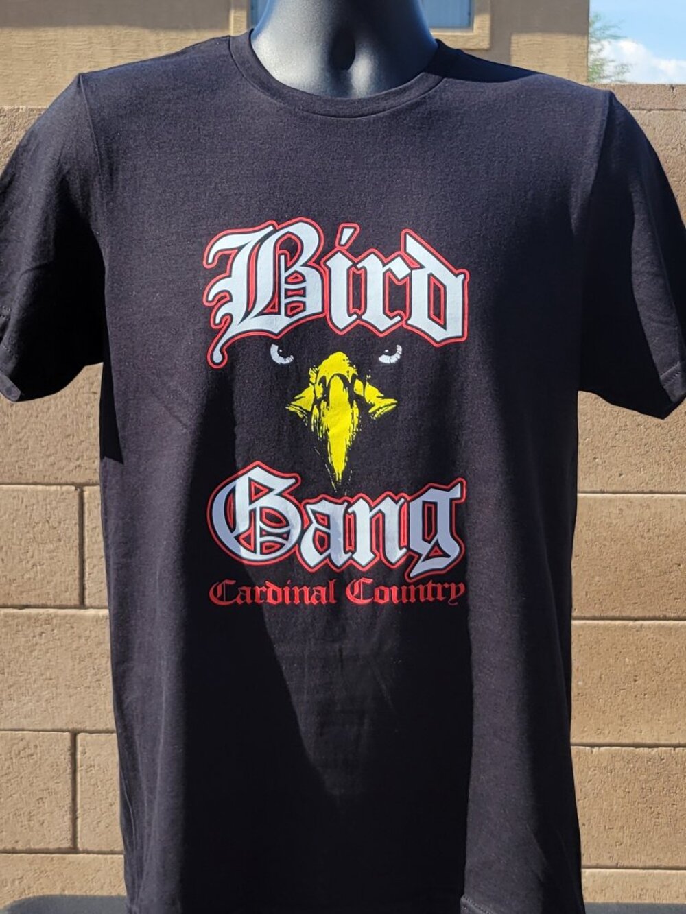 Bird Gang Cardinal Country Football Fan Graphic T-Shirt Black - S